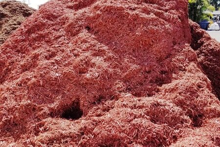 Red Mulch Bulk Pile